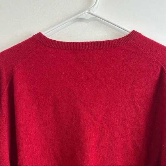 Club Room red cashmere V-neck Sweater 2 Ply Red Men’s Size XL - Picture 8 of 12